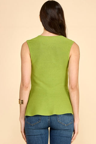 Slvless Embellishment Detailed Peplim Top