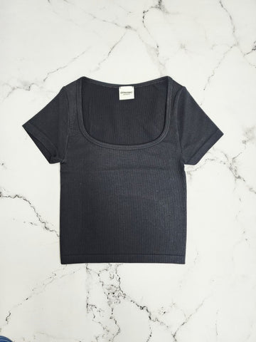 WIDE NECK RIB BABY TEE