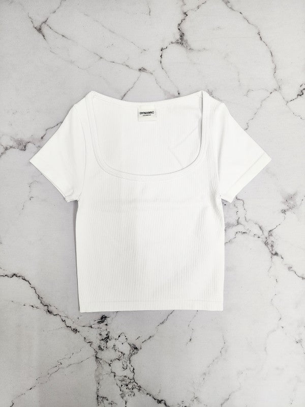 WIDE NECK RIB BABY TEE