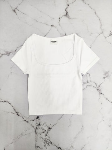 WIDE NECK RIB BABY TEE