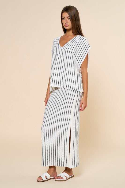 Stripe Maxi Skirt