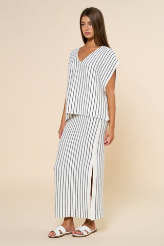 Stripe Maxi Skirt