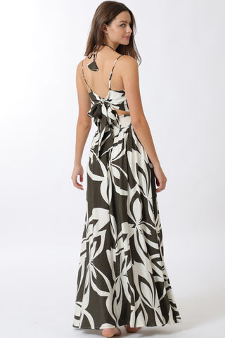 Back Tie Band Maxi Dress