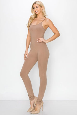 SOLID BODYCON CAMI JUMPSUIT