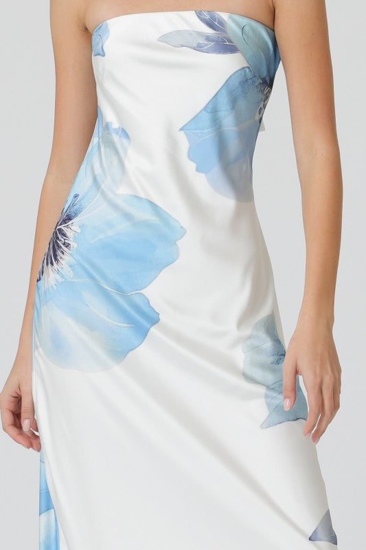 Back Chest Tie Tube Dress