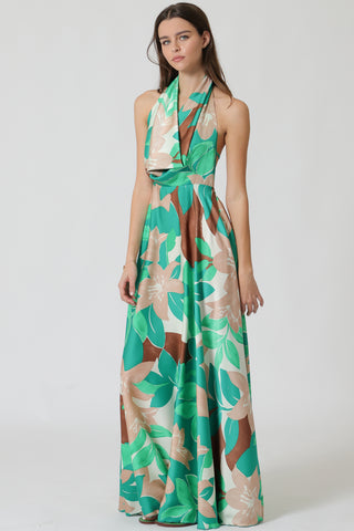 C.F Drop W/ Halter Maxi Dress
