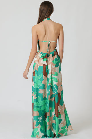 C.F Drop W/ Halter Maxi Dress