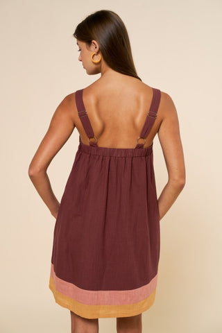 Color Block Sleeveless Mini Dress