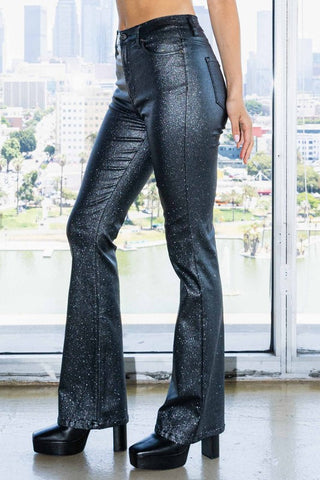 Metallic Bootcut Pants Vibrant