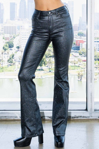 Metallic Bootcut Pants Vibrant