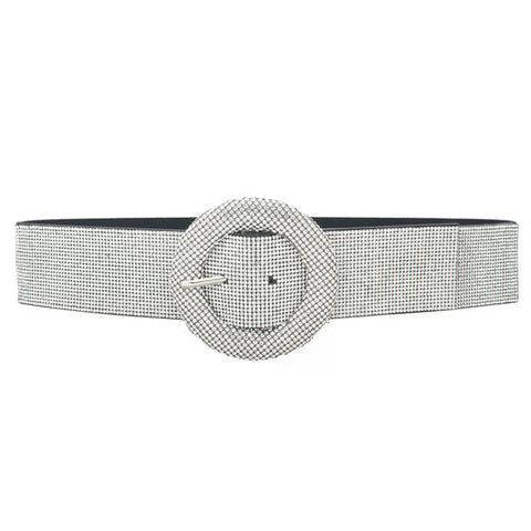 GLAM OUT CIRCLE BUCKLE RS ELASTIC BELT