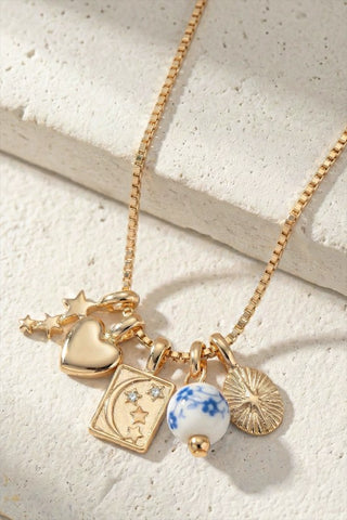 Golden Keepsake Charm Necklace