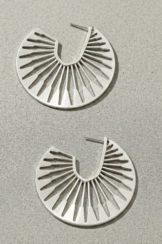 Geo Shape Cut Out Disk Earrings