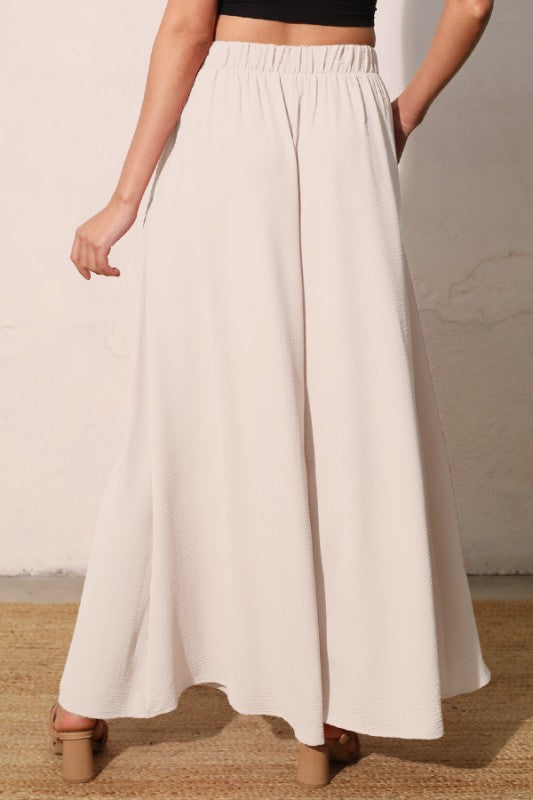 Matte Crepe Extra Wide Leg Pants