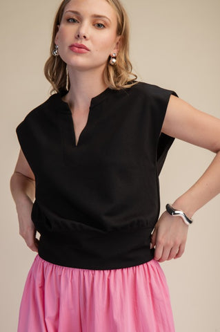 Round V Neck Line Muscle Sweatshirt