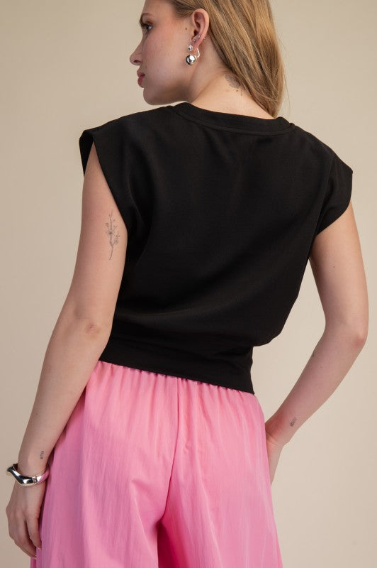 Round V Neck Line Muscle Sweatshirt