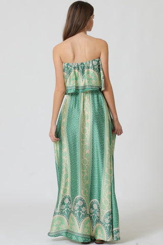 Ruffle Tube Maxi Dress