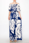 VENESIA OFFSHOULDER MAXI DRESS WITH LINING INSIDE 100%POLYESTER