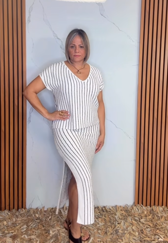 Stripe Maxi Skirt