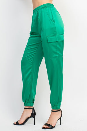 Mid-Rise Cargo Jogger Pants