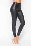 Stretch Faux Leather Skinny Ankle Leggings