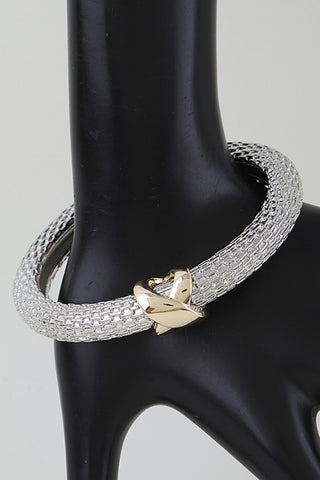 Interweaved Box Chain Bangle Bracelet