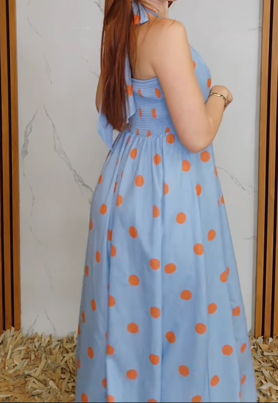 Printed Woven Midi Dress