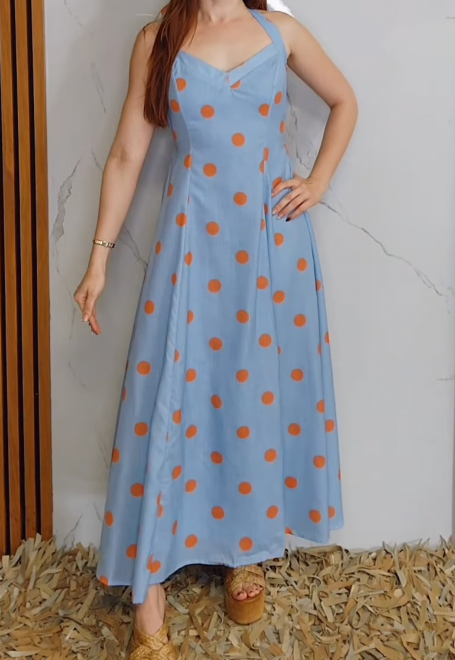 Printed Woven Midi Dress