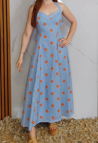 Printed Woven Midi Dress