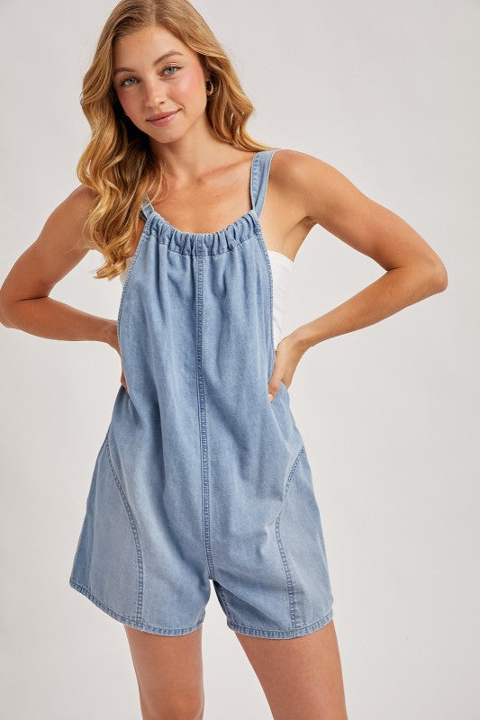 Denim Shortalls Romper