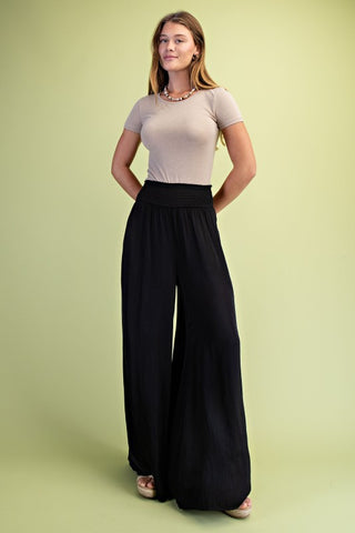 Washed Satin Wide Pant