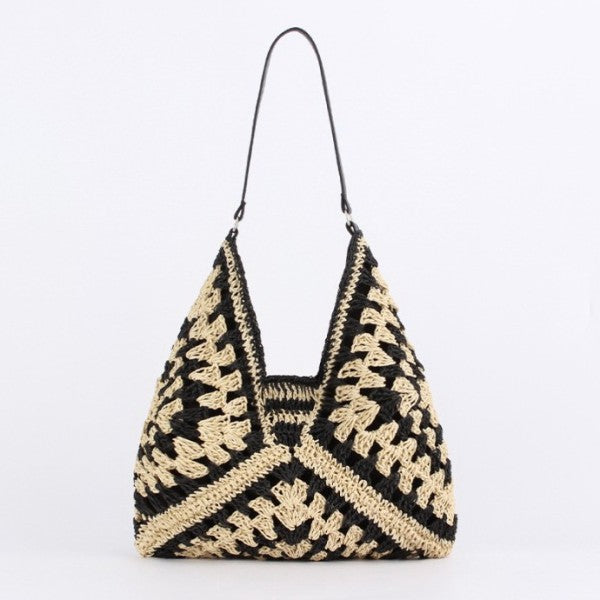 Crochet Open-weave Boho Handbag