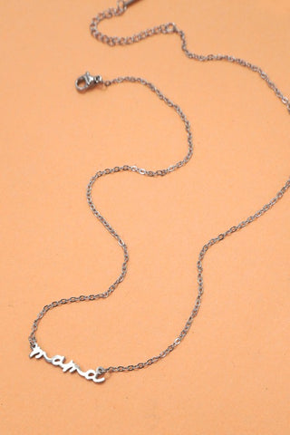 18k Stainless Steel Tarnish Free Mama Necklace