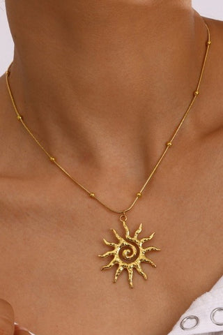 18k Stainless Steel Tarnish Free Sun Necklace