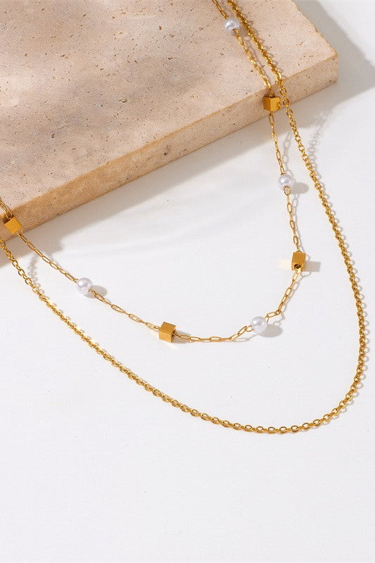 18k Stainless Steel Tarnish Free Layered Necklace