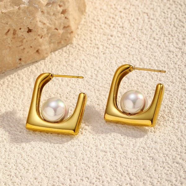 18k Stainless Steel Waterproof Tarnishfree U Hoops