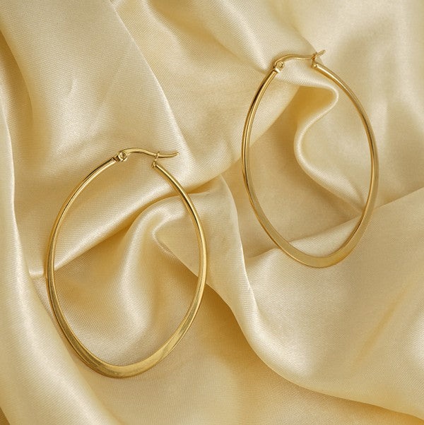 18k Stainless Steel Waterproof Tarnish Free Hoops