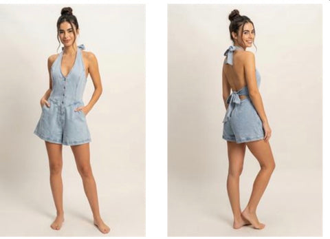 Denim Romper