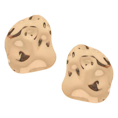Hammered Shape Metal Earring