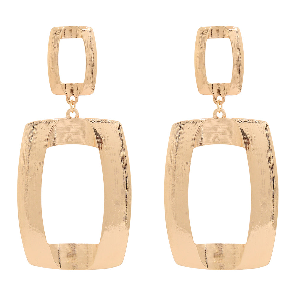 Open Square Drop Dangle Earring