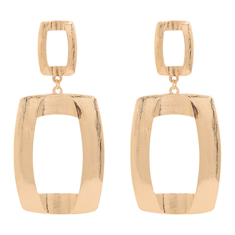 Open Square Drop Dangle Earring
