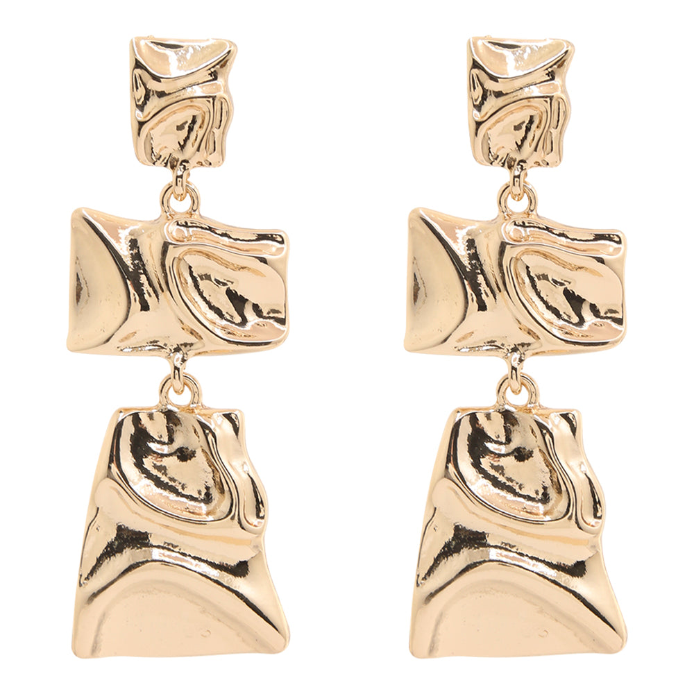 Abstract Shape Dangle Metal Earring