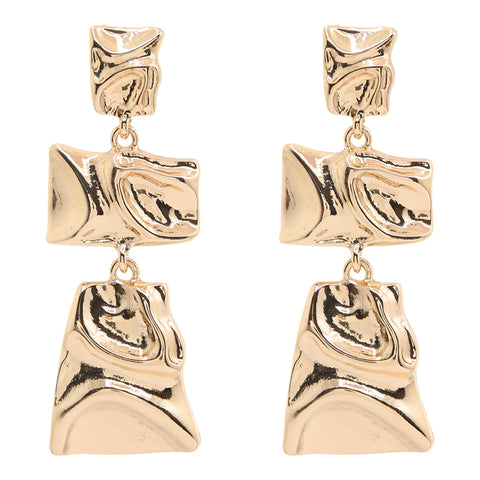 Abstract Shape Dangle Metal Earring
