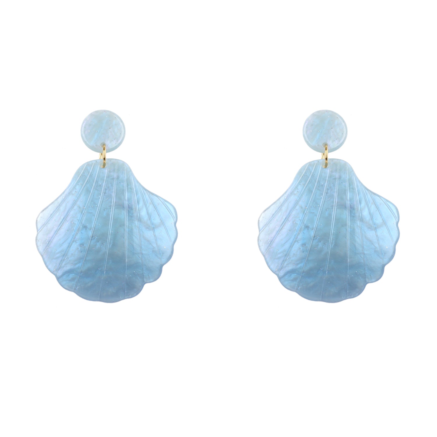 Acetate Sea Life Shell Post Earring