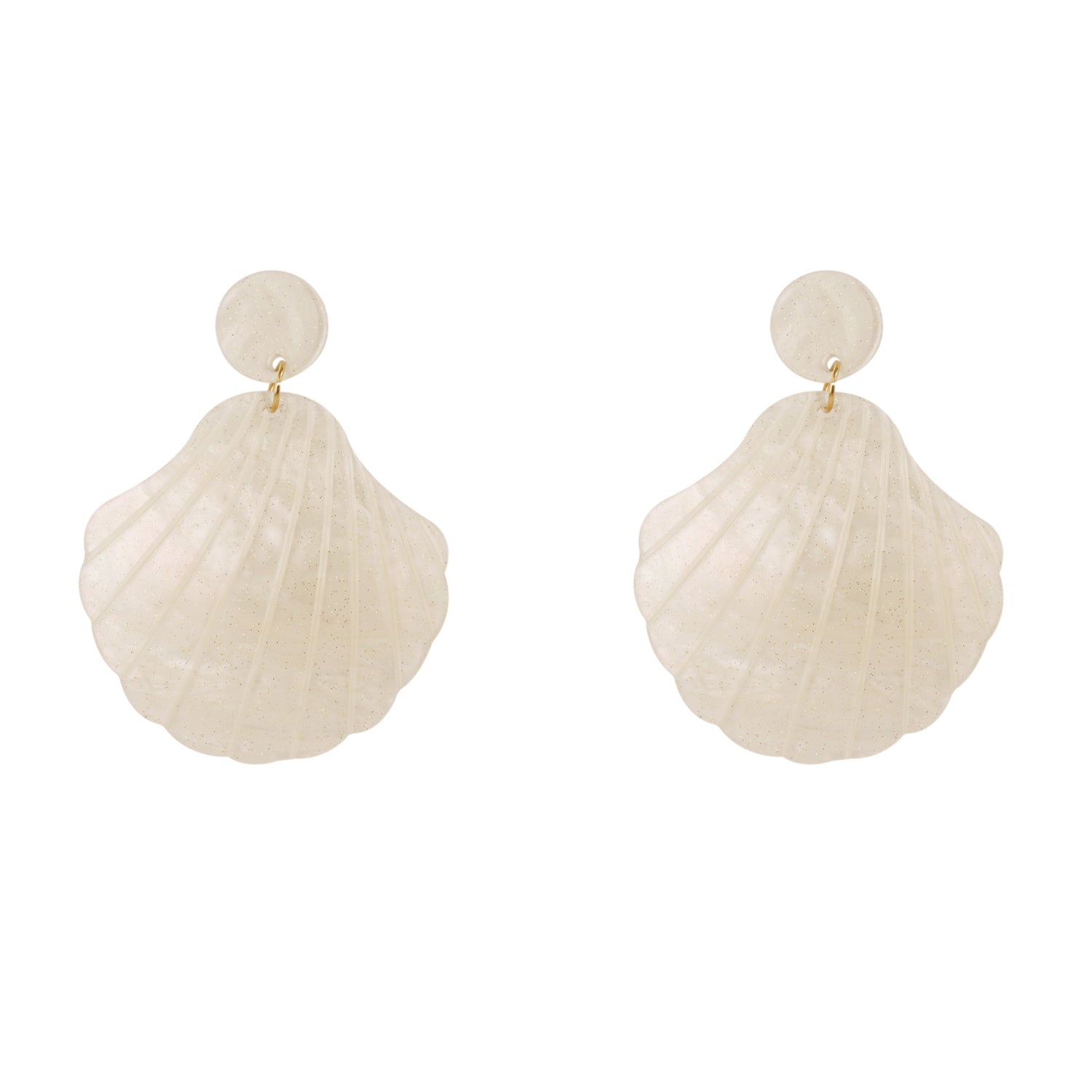 Acetate Sea Life Shell Post Earring