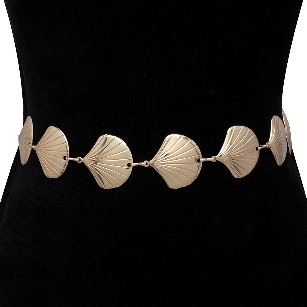 Shell Link Metal Hook Belt