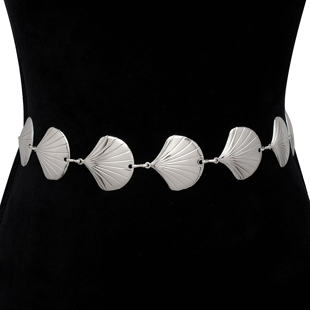 Shell Link Metal Hook Belt