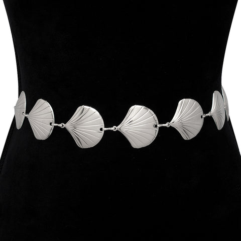 Shell Link Metal Hook Belt