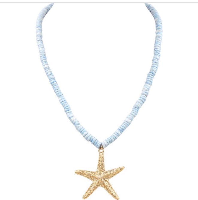 Shell Bead Starfish Pdt Necklace