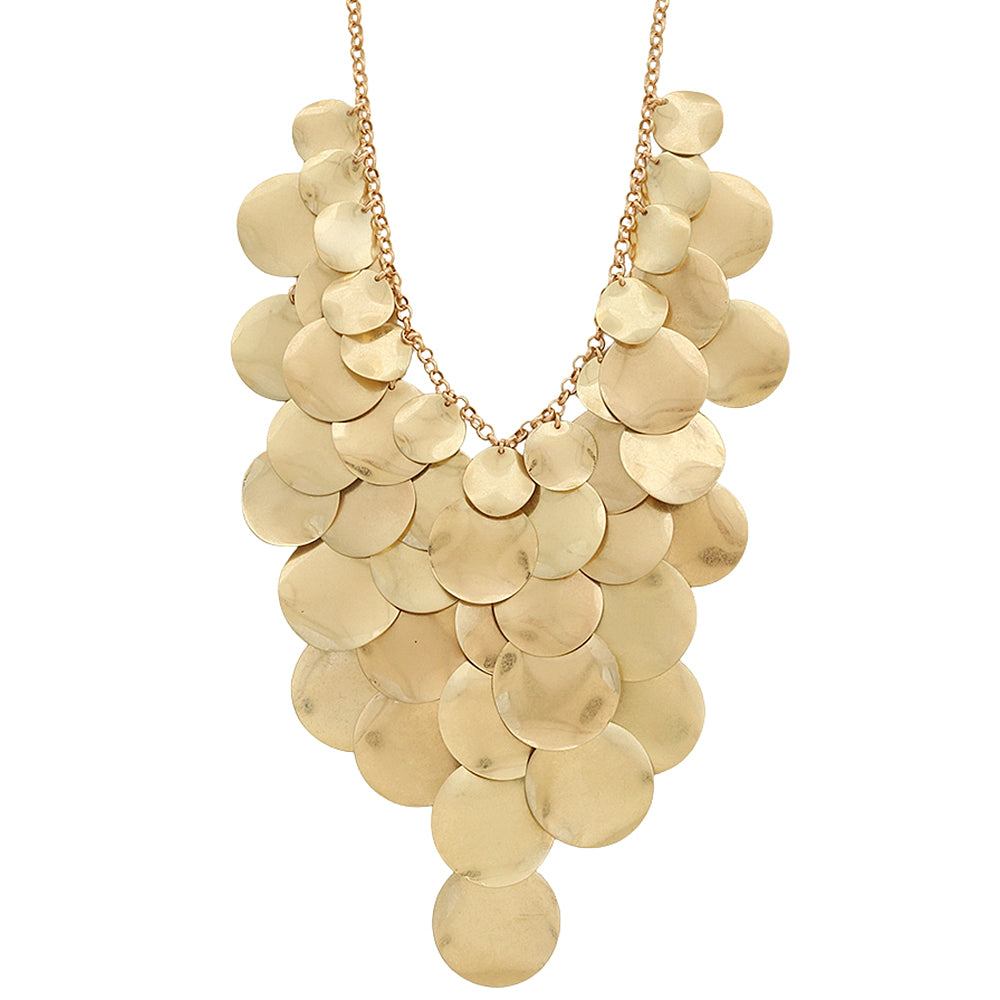Multi Metal Disc Necklace
